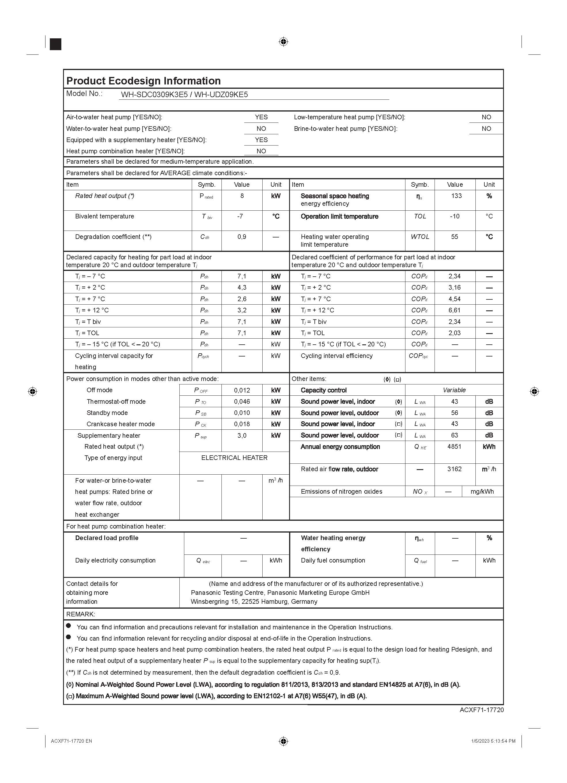 Panasonic Wärmepumpe Splitausführung KIT-WC09K3E5 - R32