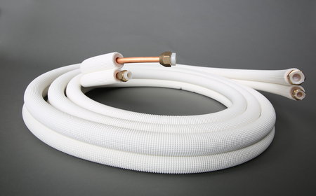 Kältemittelleitung,  P-245, 1/4" und 1/2", gebördelt, 5 Meter