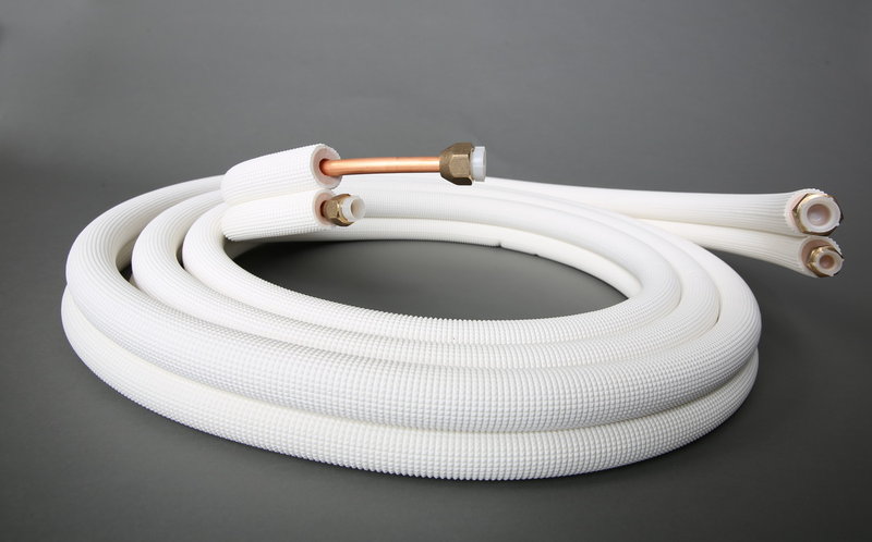 Kältemittelleitung, Kälteleitung, P-2415, 1/4" und 1/2", gebördelt, 15 Meter